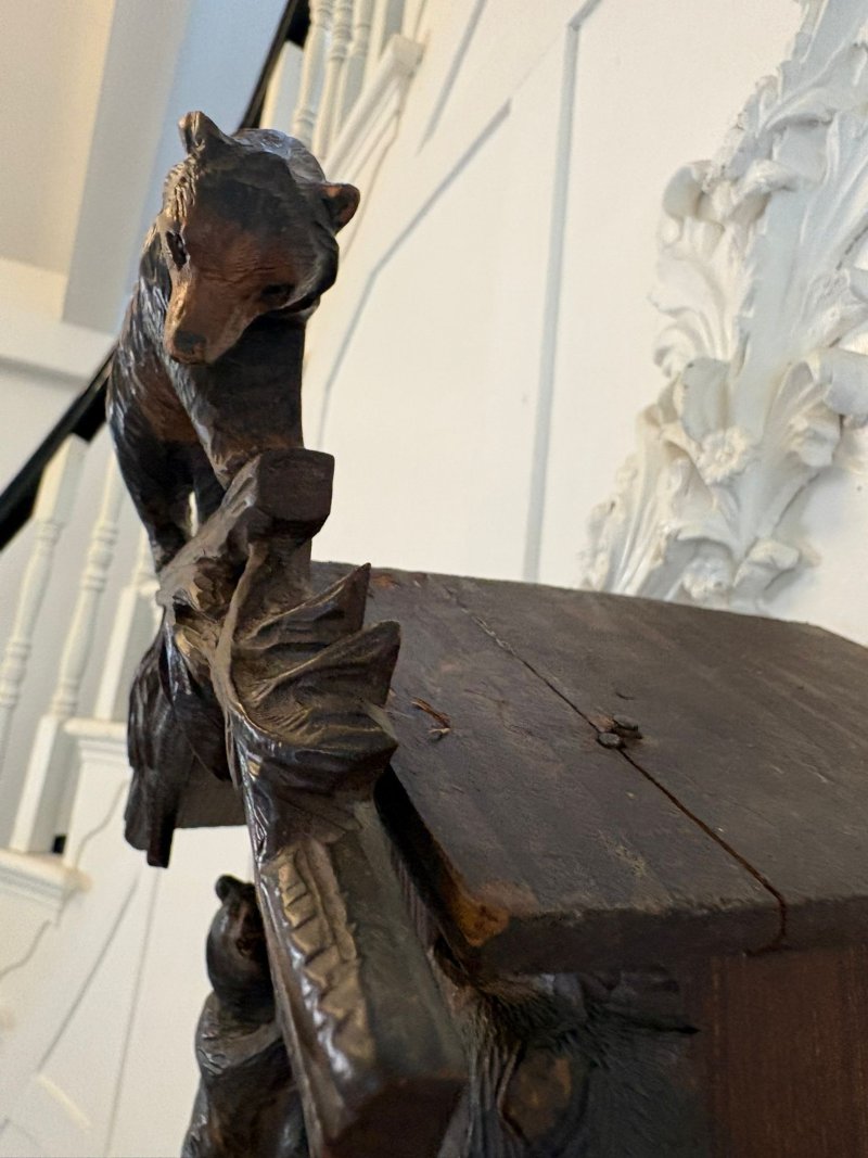 Quality Antique Black Forest Carved Bear Cuckoo Clock - Image 14